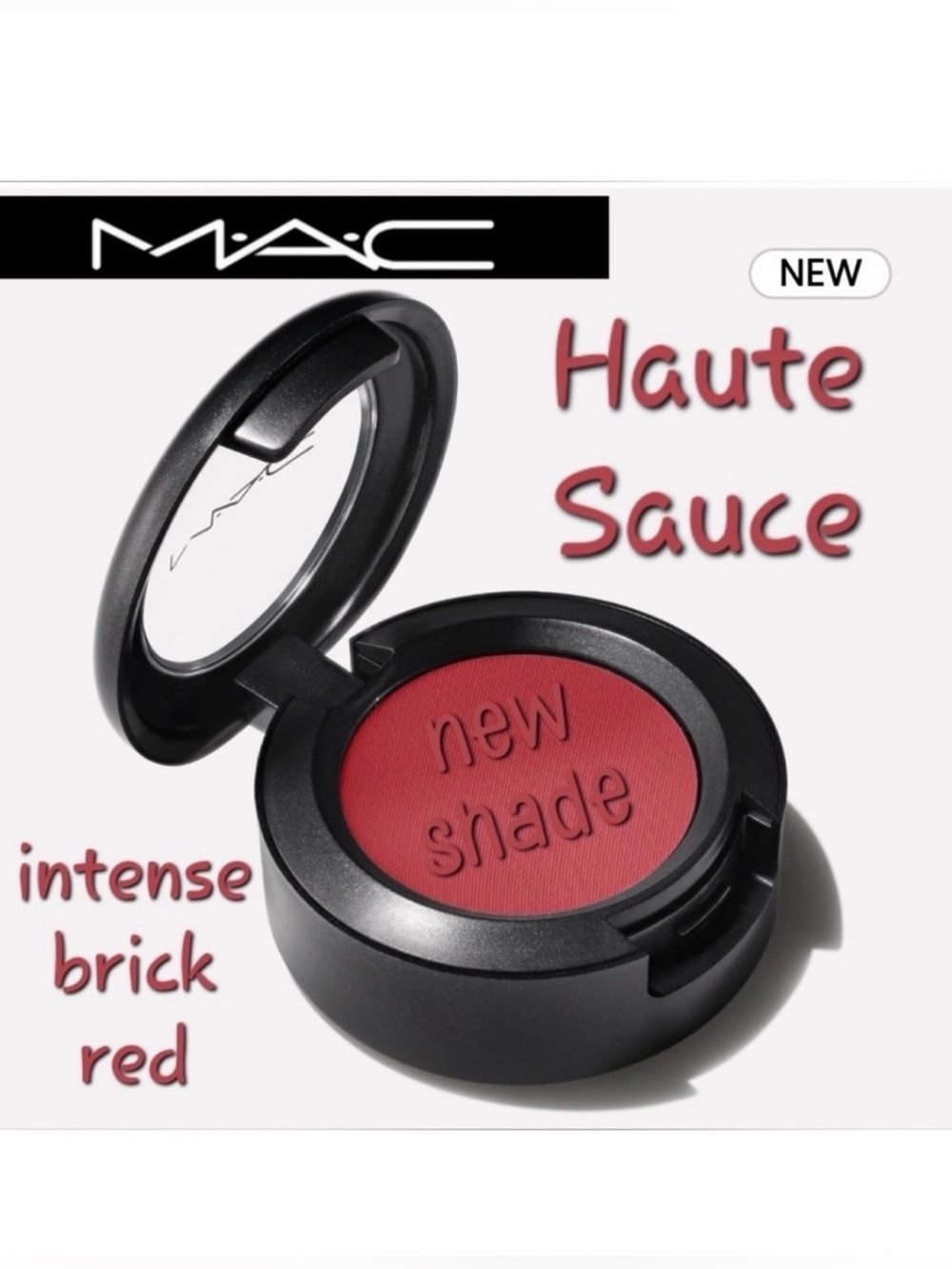 Mac Cosmetics Matte Eyeshadow Haute Sauce Brick Red Brand New in Box